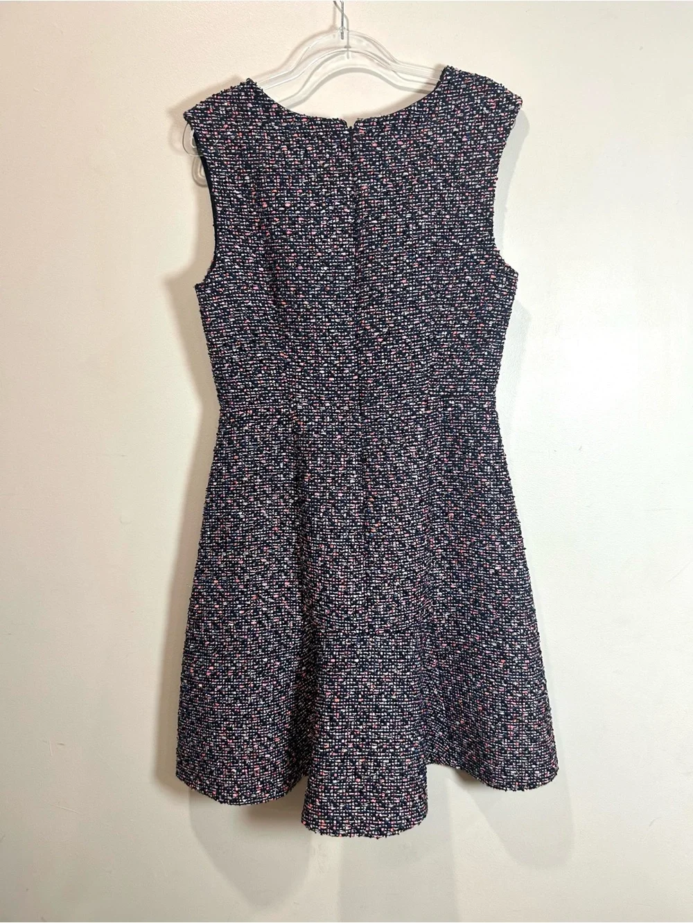 NEW J. Crew A-Line Dress Confetti Tweed Women Sz 6 Sleeveless Fit & Flare Navy
